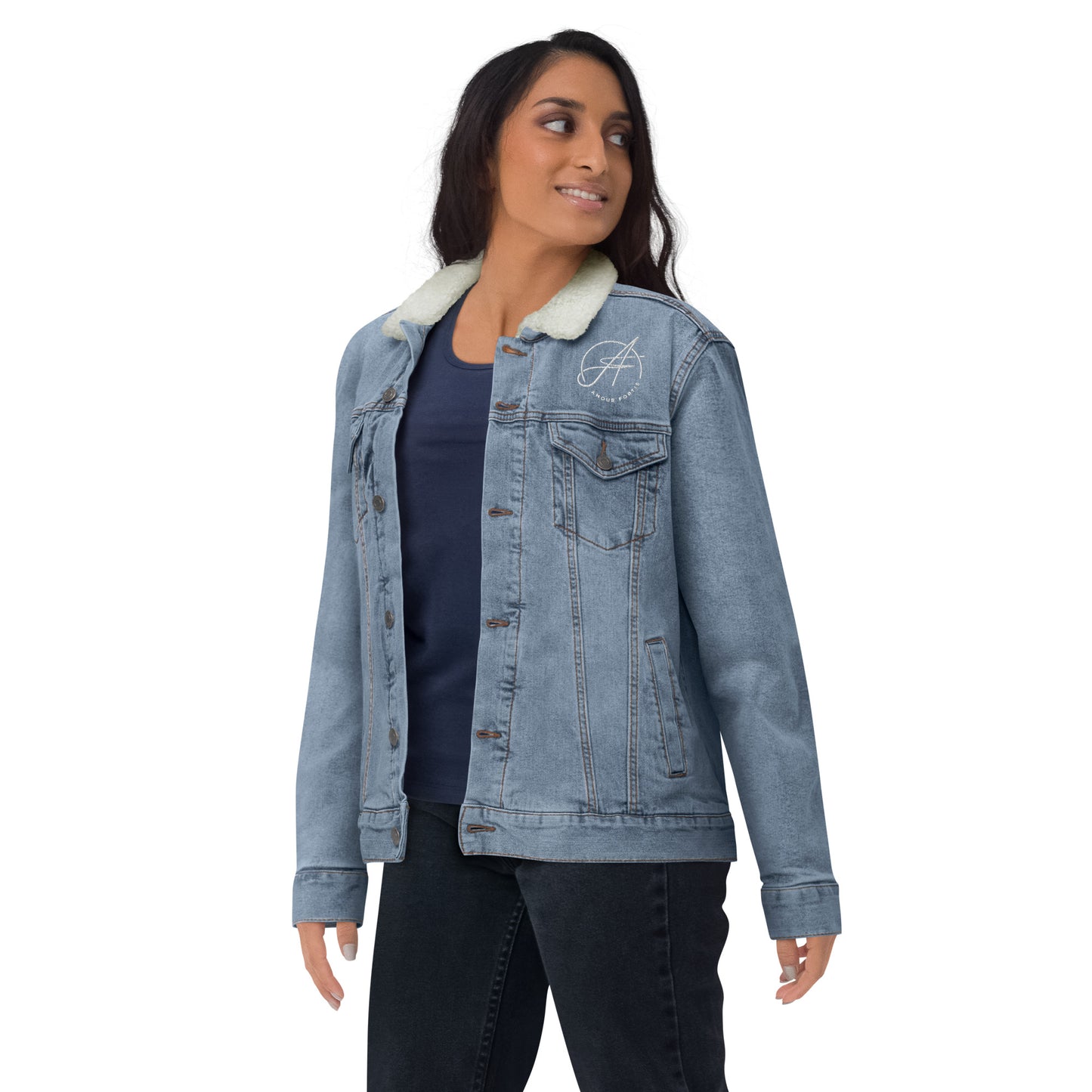 Unisex Denim Sherpa Jacket