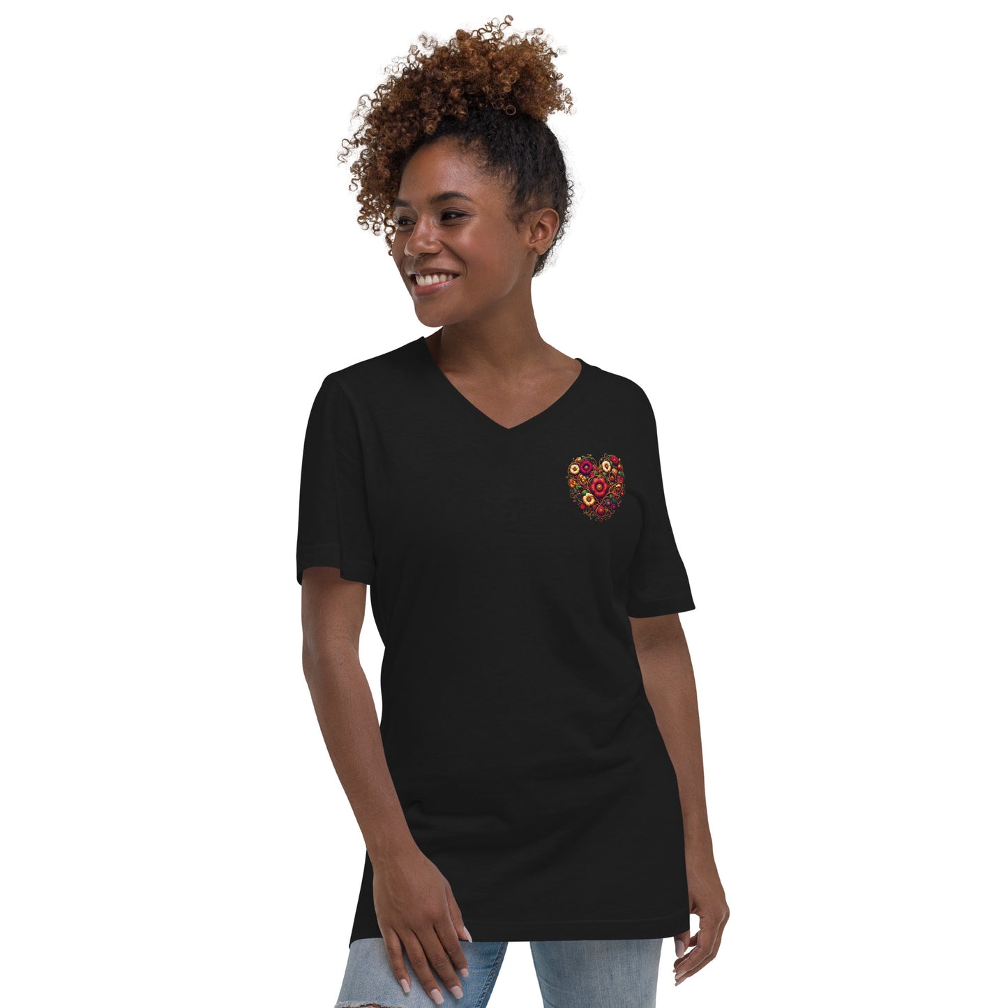 Heart Garden Women's V-Neck T-Shirt (Color option)