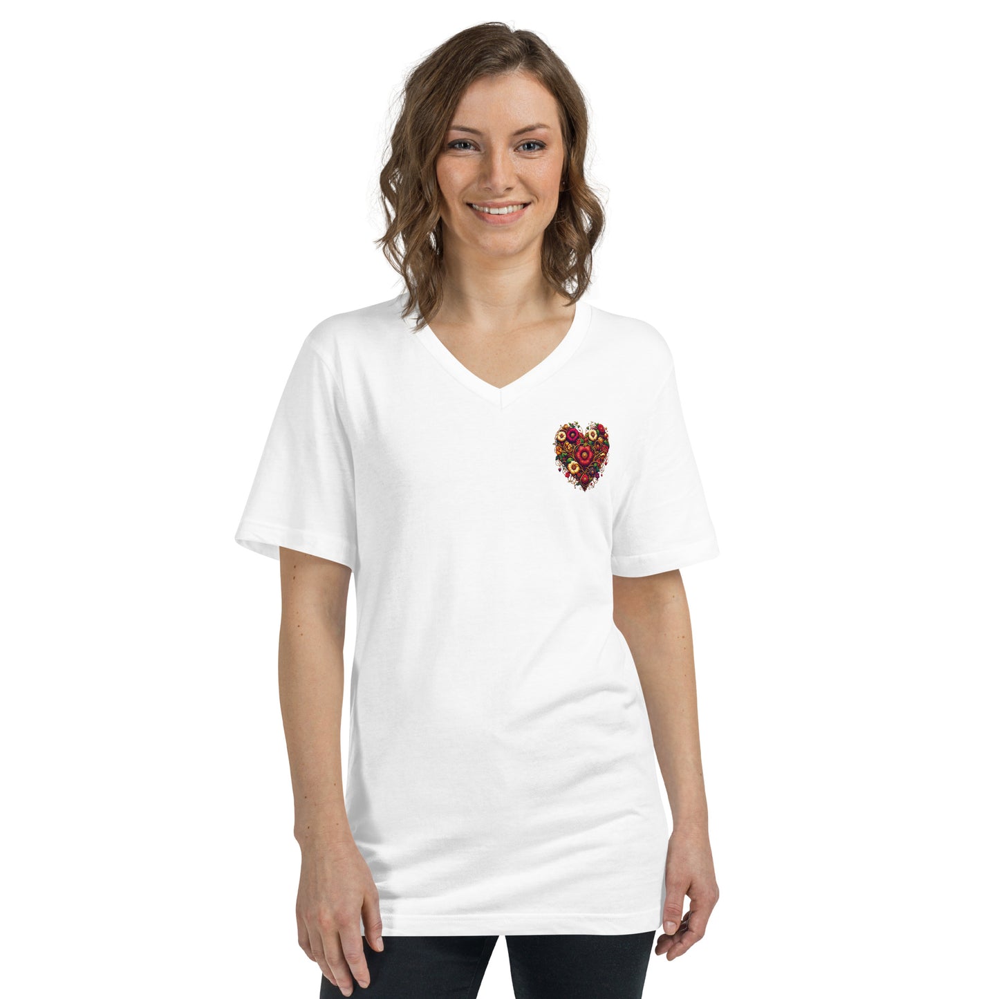 Heart Garden Women's V-Neck T-Shirt (Color option)