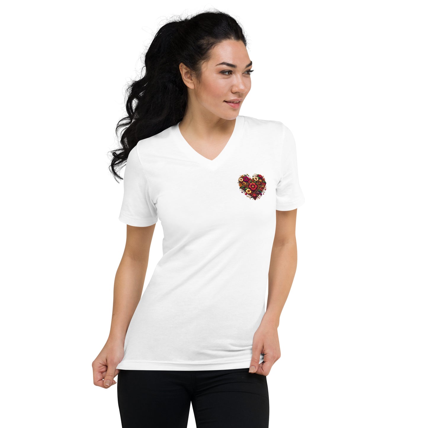 Heart Garden Women's V-Neck T-Shirt (Color option)