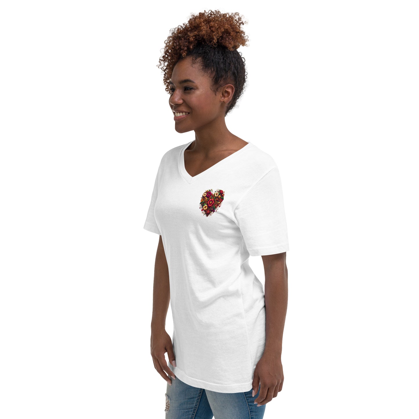 Heart Garden Women's V-Neck T-Shirt (Color option)