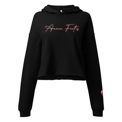 Signature Logo Splice Crop Hoodie