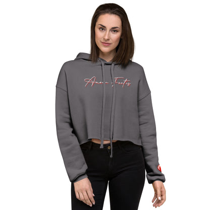 Signature Logo Splice Crop Hoodie